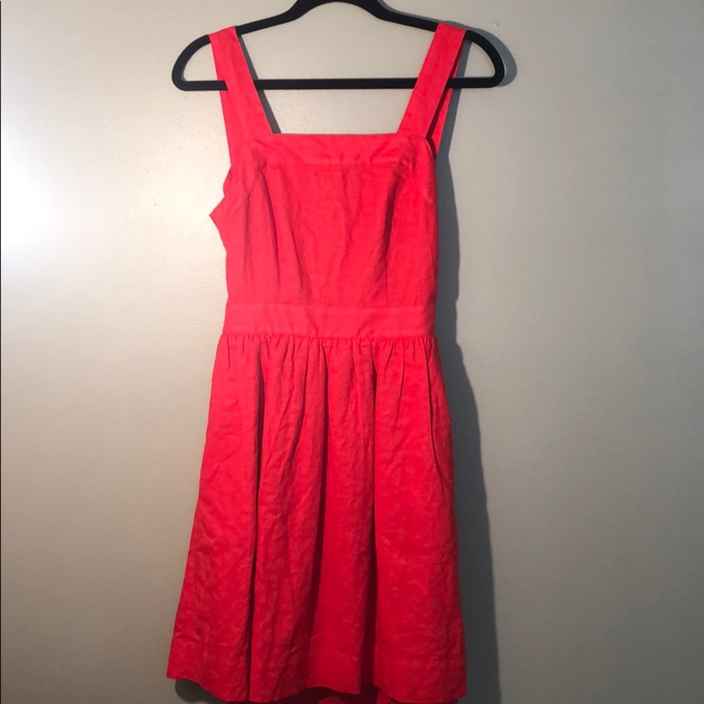 J. Crew Red Linen Dress